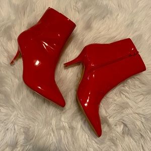 Charlotte Russe Red Ankle Booties